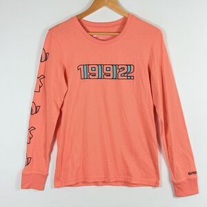 Dutch Bros Brothers PNW Peach 1992 Logo‎ Long Sleeve Shirt Top Adult Sz Small
